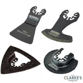 Faithfull 4 Pieces Multitool Tiling Blade Set