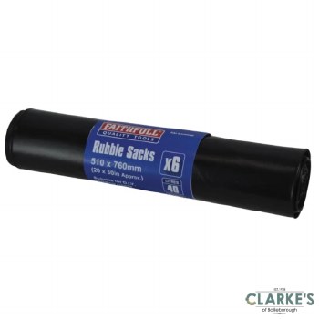 Faithfull Heavy Duty Black Rubble Sacks
