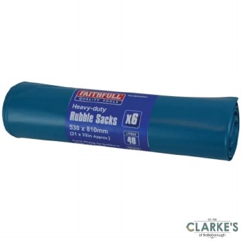 Faithfull Heavy Duty Blue Rubble Sacks