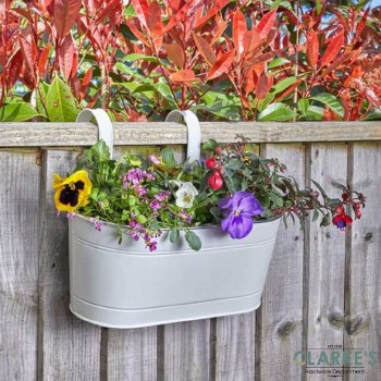 Fence and Balcony Hanging Ivory Planter 12"