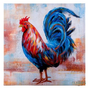 Cock a Doodle - Wall Art on Canvas 60 x 60 cm