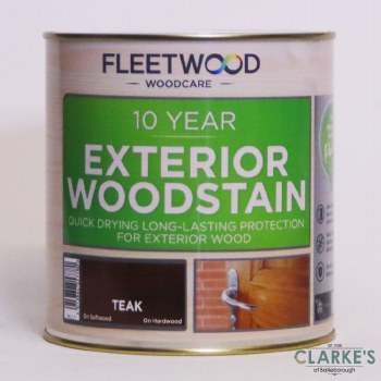 Fleetwood 10 Year Exterior Woodstain Teak 1 Litre