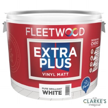 Fleetwood Extra Plus Vinyl Matt White 10 Litre