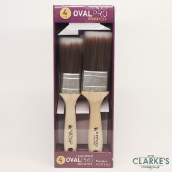 Fleetwood Oval Pro 4 Synthetic Brush Set
