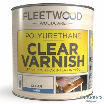 Fleetwood Polyurethane Varnish Clear Satin 2.5 Litre