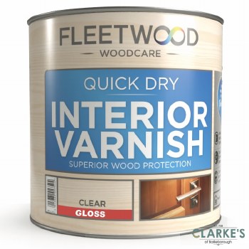 Fleetwood Quick Dry Interior Varnish Clear Satin 1 Litre