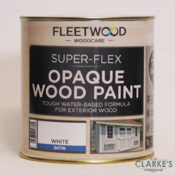Fleetwood Super-Flex Opaque Wood Paint Satin White 1 Litre