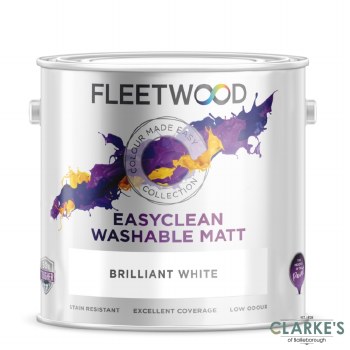 Fleetwood Easyclean Washable Matt Brilliant White 2.5 Litre