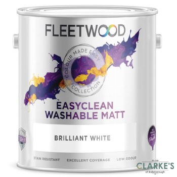 Fleetwood Easyclean Washable Matt Brilliant White 5 Litre