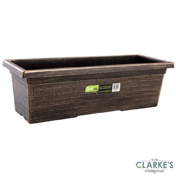 Gardag Rustic Trough Planter 60cm Bronze