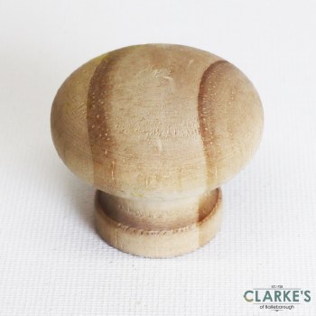 Basic Pine Unvarnished Knob 30mm
