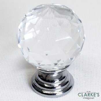 Crystal Round Knob 30mm