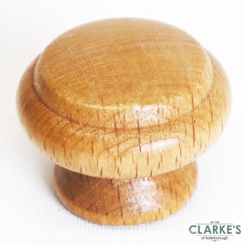 Wooden Ring Knob Varnished 40mm