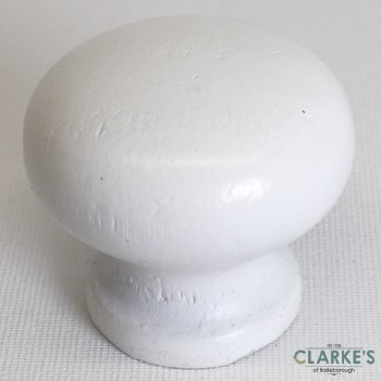 Ceramic Gloss Knob White 38mm