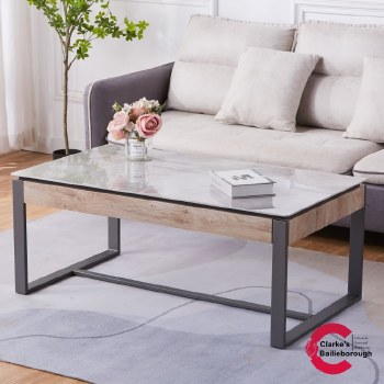 Jersey Coffee Table - Contemporary Grey Sintered Stone Top