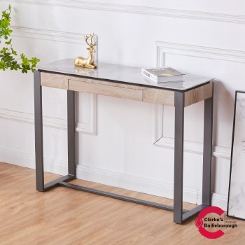 Jersey Console Table - Contemporary Grey Sintered Stone Top