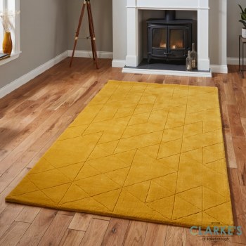 Kasbah KB2025 Wool Ochre Rug 120 x 170cm
