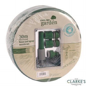 Kingfisher 30m Hose & Spray Nozzel Set