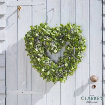 Lavender Heart - Outdoor Wreath Garden Decoration
