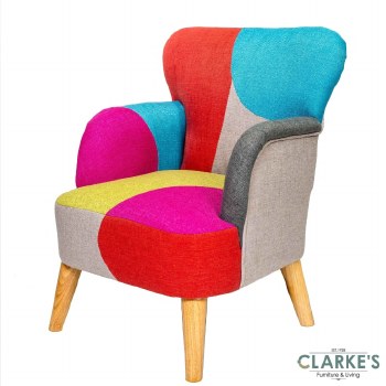Lilly Linen Patchwork Kids Chair