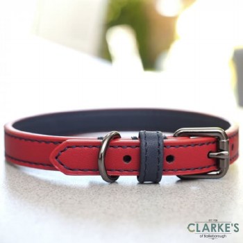 Luxe Leather Ruby Dog Collar S 28cm - 40cm