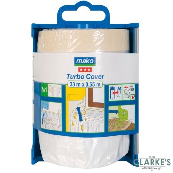 Mako Turbo Cover Masking Sheet with Dispenser 33 x 0.55m