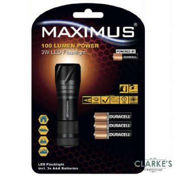 Maximus LED Flashlight 3w 100 Lumen