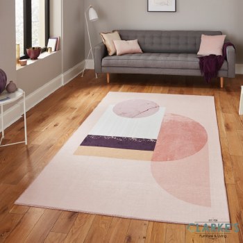 Michelle Collins AB0157 Printed Rose Rug 120 x 170cm