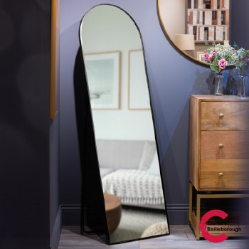 Modana Floor Mirror Black 160cm