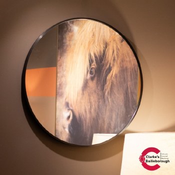 Modena Round Mirror Black 60cm