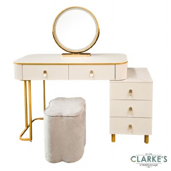 Nadia Dressing Table Set White