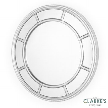 Nautilus Silver Round Mirror 90cm