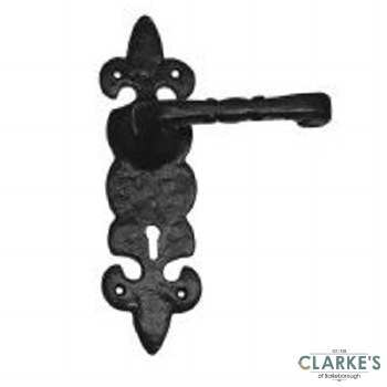 Perry Fleur-De-Leys Lock Door Handle Pair
