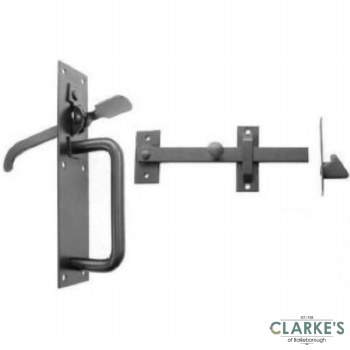Perry Suffolk Light Gate Latch Set Black