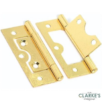 Perry Brass Flush Hinge Pair 60mm