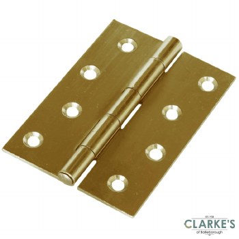 Perry Butt Hinge Pair Brass 100mm