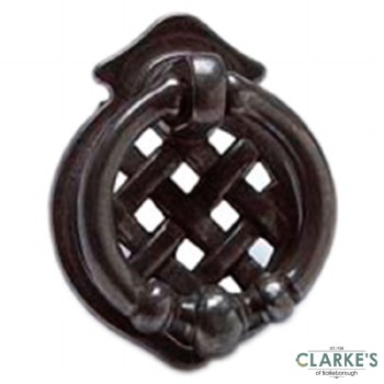 Ring Pull and Back Plate Handle Pewter 45mm