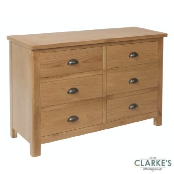 Purdi Oak 3 + 3 Drawer Chest