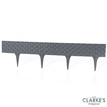 Rattan Palisade Garden Edging Antracite 2.4 Meter