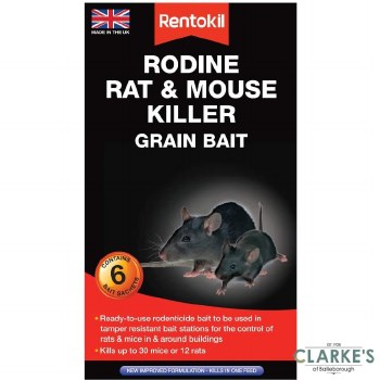 Rentokil Rodine Rat and Mouse Killer Grain Bait
