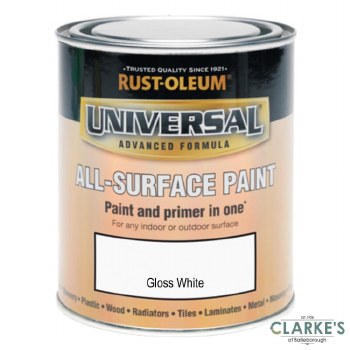 Rust-Oleum Universal All-Surface Paint Gloss White 750 ml