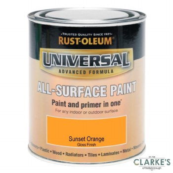 Rust-Oleum Universal All-Surface Paint Sunset Orange 250 ml