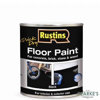 Rustins Floor Paint Black 1 Litre