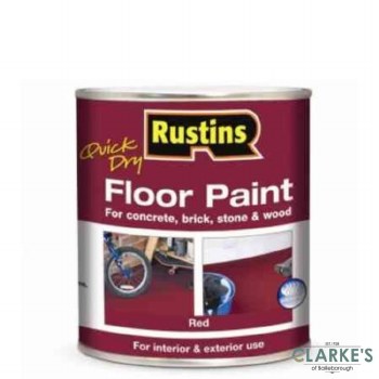 Rustins Floor Paint Red 1 Litre