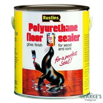 Rustins Polyurethane Floor Sealer Gloss Clear 2.5 Litre