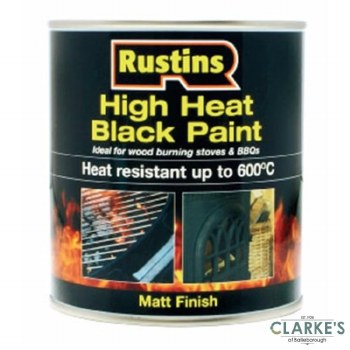 Rustins High Heat Black Paint 500 ml