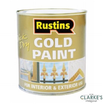 Rustins Quick Dry Gold Paint 500 ml