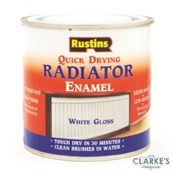 Rustins Radiator Enamel White Gloss 1 Litre
