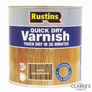 Rustins Quick Dry Satin Varnish Antique Pine 1 Litre