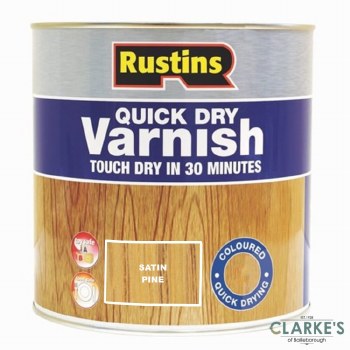 Rustins Quick Dry Satin Varnish Pine 500ml